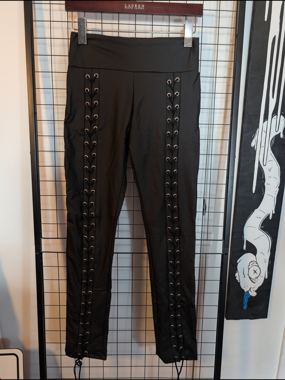 Killstar Viper Lace Up Pu Leggings